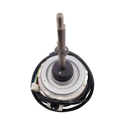 Top view of Beefed-Up Brushless DC Air Conditioner Motor With High Torque For Efficient Cooling showing metal shaft and wires.
