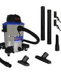Beast Mode Wet And Dry Vacuum Cleaner With 12 Gallon Stainless Steel Tank 6 Peak HP Motor Lightweight And Ultra Portable Includes Accessories Blue
