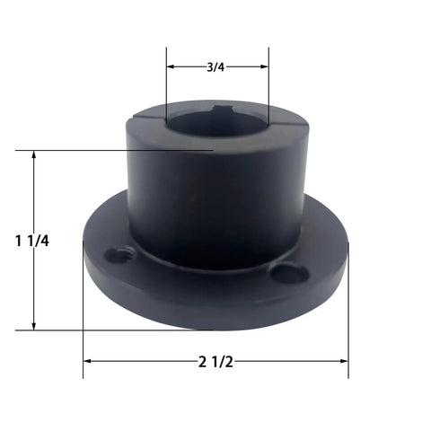Straight Up Heavy Duty STB Split Taper Bushing 3 4 Inch Bore carbon steel for pulleys with mounting holes and dimensions shown.