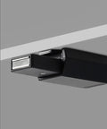 Push To Open Cabinet Catch With 25 Lbs Magnetic Hold, Spring Loaded Door Latch installed under a gray cabinet surface
