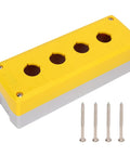 Push Button Control Station Box Four-Gang Industrial Grade ABS Plastic Enclosure with installation screws
