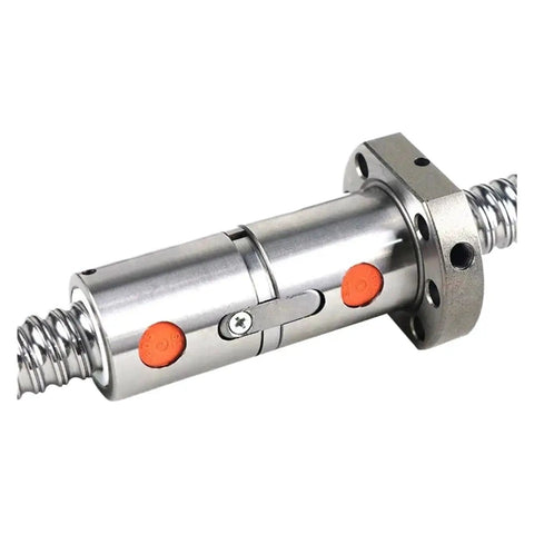 Premium SFU1610 Ballscrew Kit With Machined Ends For High Speed CNC Builds featuring a ballnut with orange accents.