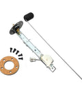 Swing Arm Fuel Level Sender With Adjustable 73 Ohms To 10 Ohms Range, 5 To 27 Inch Tank Depth, 5 Hole Mount Pattern, Durable Steel And Plastic Build, Includes Gasket Kit And Install Guide, Ride Ready For Cars And Trucks with gasket and screws