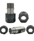 Premium ER Collet Spindle Extension Rod for Lathe and Drill components including ER11 and ER8 adapters for precise machining.