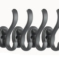 Rock Solid Heavy Duty Wall Mounted Coat Hook for Doors And Walls, Thick Metal Alloy Frame with gray finish, arched design.