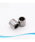 Top Shelf 10 Pack Of 8X12X12MM One Way Drawn Cup Needle Bearings With A Clutch Shell Build and Kickass Steel Roller Units For Seamless Operation And No Sweat Maintenance, showing two steel needle bearings.