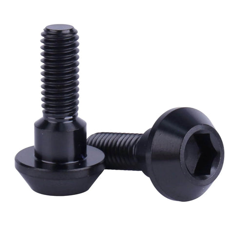 Set Of Six Titanium Brake Disc Bolts M6 20mm For Suzuki GSXR And Yamaha R1 R6 YZF Grade 5 Titanium Alloy Black High Strength Fasteners