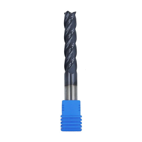 7/16in Solid Carbide Long End Mill With 4 Flutes And 30 Degree Helix AlTiN Coated Milling Cutter for medium hardness steel brass iron
