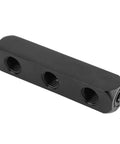 Inline Air Manifold Block For Pneumatic Systems With 1/4 Inch Thread Aluminum Air Hose Splitter Pro Grade Black Finish
