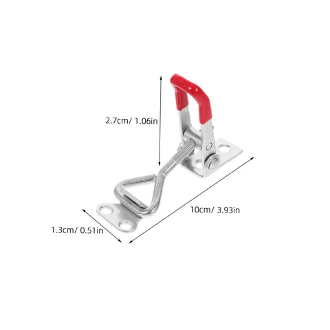Heavy Duty Adjustable Toggle Latch Clamp Galvanized Hasp for Doors Cabinets Boxes and Chests Secure Locking Kit 4 Pack Zinc Plated Fastening Latches With Easy Release and Durable Construction, 10cm x 2.7cm
