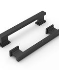 10 Pack Black 5 Inch Center To Center Cabinet Handles Drawer Pulls Square Hardware For Kitchen Cabinets Dresser Bathroom Vanity