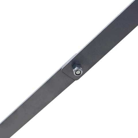 Close-up of metal bracket for Wall Mount Folding Tire Rack With Adjustable Width And Heavy Duty 300 Lb Capacity For Rv Atv Car Storage.