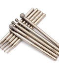 5Pcs Round Spherical Diamond Grinding Heads Set 1 To 4mm 600 And 1200 Grit For Stone Metal Polishing And Detail Work Pro Grade