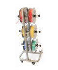 Heavy Duty Wire Spool Rack Holder Steel Dispenser For Industrial Electrical And Retail Use Multi Spool Organizer with casters