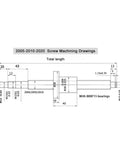 Heavy Hitter Cnc Ball Screw Kit Sfufu2010 Premium Carbon Steel Transmission Shaft For Precision Engraving Equipment With Rock Solid Motor Spindle Bundle 900Mm technical diagram showing dimensions and specifications.