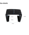 Size details of black plastic clip from Pack Of 10 Outdoor Patio Wicker Rattan Furniture Alignment Clips For Sectional Sofas And Chairs Non Slip 2.14 Inch M Size Easy Install Keep Modules From Shifting To Maintain A Clean Seamless Look.