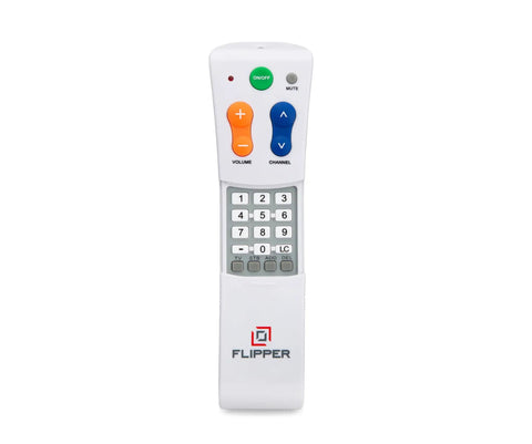 Senior Friendly Big Button Universal TV Remote For Dementia Caregivers, Simple 6 Button Layout with volume and channel control