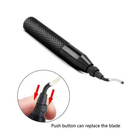 Hand Deburring Tool Kit Set With 10 Blades, Portable DIY Friendly Deburring Tool For Wood, Plastic, Aluminum, Copper And Steel
