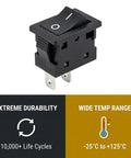 KCD1 Power Switch Two Pack 6A 125V and 250V AC Boat Rocker On Off Toggle Switch with two pins visible for DIY gadgets