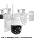 Sturdy Steel CCTV Camera Mount Bracket Adapter With L Shape Design For Universal Wall Or Ceiling Mounting Of PTZ And Dome Surveillance Cameras Including Large Plate Fitment And Built Tough Heavy Duty Metal Housing For Outdoor Or Indoor Installations