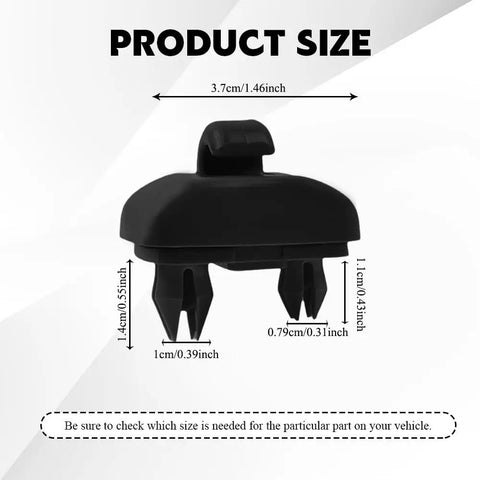 Dimensions of Two Pack Inner Sun Visor Clips Car Visor Holder Hook Makeup Mirror Bracket Replacement For OEM 8U0857562A 8E0857563A