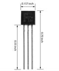 2N2907A PNP transistor dimensions from All In One Transistor Kit With Resistor Pack For Hobbyists And Students 210 PNP And NPN