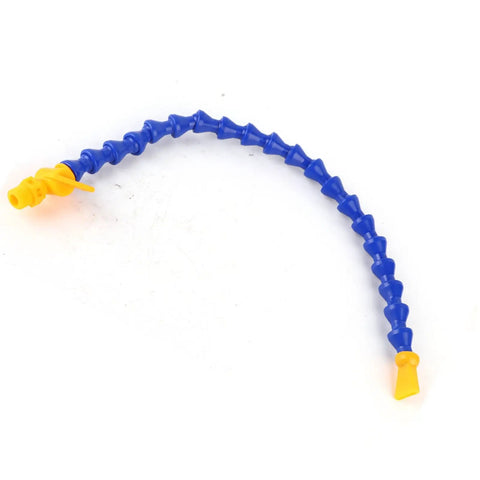 Single blue coolant pipe with round flat nose for 12 Pack Round Flat Nose CNC Coolant Pipes For Lathes Mills And Hydraulic Systems.