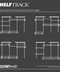 Heavy Duty Wire Closet Organizer System With Adjustable Shelves And Double Clothes Rods Built Different Steel Frame options for 6 ft wide closets.