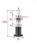 Badass Heavy Duty Stainless Steel Locating Pins And Indexing Plungers Featuring Fine Thread M10 M12 Lock Screws showing M12 size, measurements, and spring-loaded design.