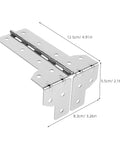 Heavy Duty Beefed-Up L Shaped Metal Flight Case Corner Hinges Dual Function Edge Reinforcement and Foldable Lid Support