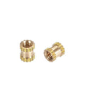 Brass Knurled Insert Nuts Kit M2.5 x 4mm Length 3.5mm Outer Diameter Female Thread Embeds 30 PCS shown in detail