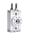 180° rotary pneumatic air cylinder, aluminum alloy, 18mm, adjustable angle, front view