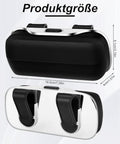 Premium Abs Sunglasses Holder For Tesla Cybertruck Sun Visor showing dimensions and clips for quick release grip.