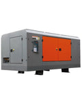 Heavy Duty Electric Mobile Air Compressor With Customizable Options Up To 132KW High Efficiency Rotary Screw System in gray and orange.