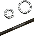 Rear Coaster Hub Axle Replacement Three Eighths Inch By 175mm With Bearings And Grease Guard, nuts and cone nut shown