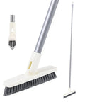 Long Handle Grout Scrub Brush With Rotating Head For Tile Floors And Shower Corners Heavy Duty V Shaped Bristles Deep Grout Cleaner