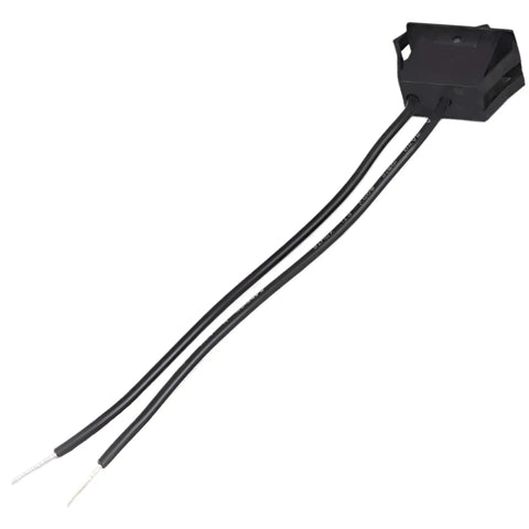 Mini Snap In Rocker Switch 15A 125V On Off Replacement For Cabinet Lighting And Household Fixtures, black switch with wires
