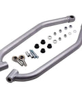 Beefy Heavy Duty Rear Radius Rods Kit For Polaris RZR 1000 XP 2014 2017 With Heim Joint Durable Lower Radius Arms 2 Piece Upgrade For Better Steering Stability Off Road Performance, two gray steel arms with hardware