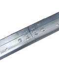 Close-up of galvanized steel spliced rail from Vertical Track Replacement Kit For 7 Foot Garage Doors With 76 Inch Spliced Rails In Galvanized Steel Hardware Left And Right Brackets Compatible With 2 Inch Rollers Beefed Up Durability Easy Install Great Fit For Uneven Floors