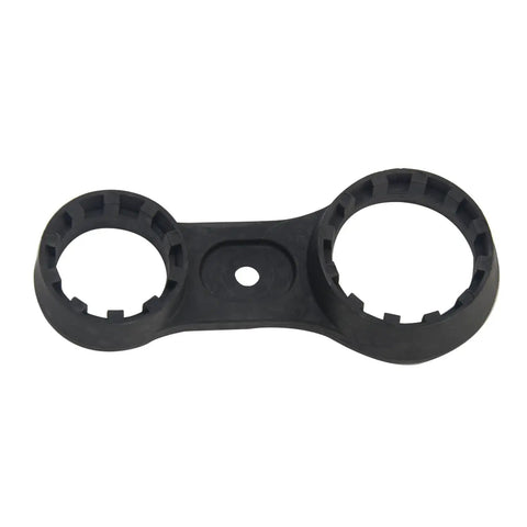 Dual Head Bicycle Fork Wrench For Suntour XCM XCR XCT Front Fork Repair Spanner Tool, black plastic double head design.