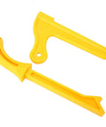 Durable Woodworking Push Stick With Ergonomic Handle, High Quality Plastic For Shaper And Router Tables, shown in yellow.