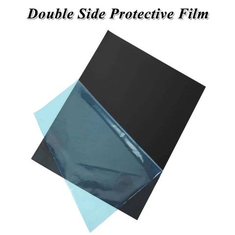 ABuff 3-pack black anodized aluminum sheets with blue protective film, 12 x 8 x 1/32 in engraving blanks