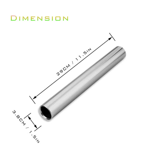 Aluminum Relay Batons For Track And Field, 29 Cm Long, 3.8 Cm Diameter, 50 G Each, Smooth Edges For Safe Grip, Corrosion Resistant High Strength Surface, Official Size Meets National Athletics Federation Standards, 4 Pack shown with dimensions