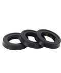 Three black seals from Water Seal Kit For Pressure Washer Pumps AR RMW RMV SRMW SRMV Compatible Replacement Parts 3 Pack AR2235 204084GS