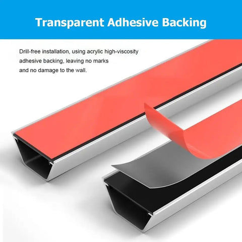 Aluminum Cable Raceway Self Adhesive Floor Wire Covers Cord Management Kit For Home Office And Living Room Gray 15mm