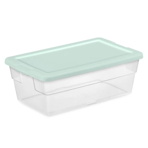 60 Pack Clear Plastic Stackable Storage Bins With Secure Snap Lids, Bulk 6 Quart Nesting Containers To Keep Household Clutter Outta Sight And Your Home Fully Organized