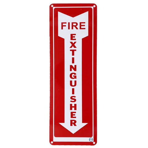 Osha Compliant Fire Extinguisher Required Sign Two Pack Indoor Outdoor Construction Site Ready Weather Resistant Safety Label Heavy Duty Durable Plastic Bright Red And White Legend No Sweat Pre Drilled Mount 12 By 4 Inches