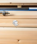 Aluminum Alloy Wheelchair Pipe Clamp 2 Pack with Secure Lightweight Locking System on wooden surface