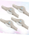 Smooth Gliding Sliding Door Rollers 4 Pack Heavy Duty Barn Door Wheels Cabinet Track Casters Anti Squeak Design for bathroom and kitchen use.