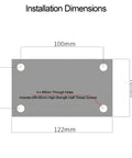 Diagram showing installation dimensions for Aluminum Spindle Motor Mount Bracket Clamp With Screws Tool Set For CNC Engraving 90mm